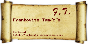 Frankovits Tamás névjegykártya