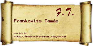 Frankovits Tamás névjegykártya