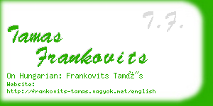 tamas frankovits business card